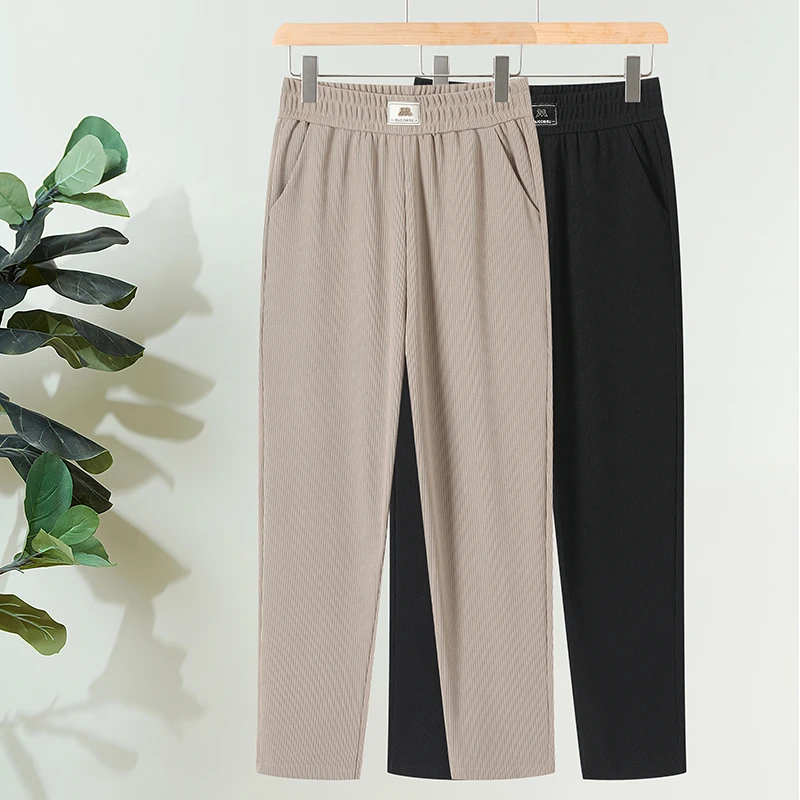 春夏款妈妈装裤子薄款高腰松紧休闲宽松女裤中老年哈伦九分裤