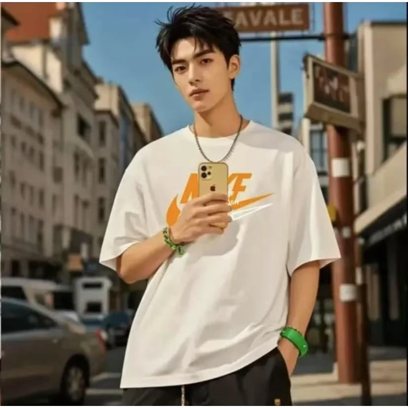 315重磅新疆长绒棉短袖圆领云柔水光T打底衫 男女纯棉T--15