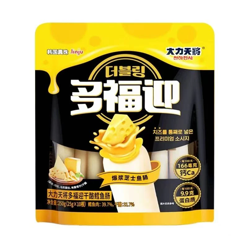 【25年5月11日】3袋*250g 韩国大力天将多福迎干酪爆浆芝士鳕鱼肠