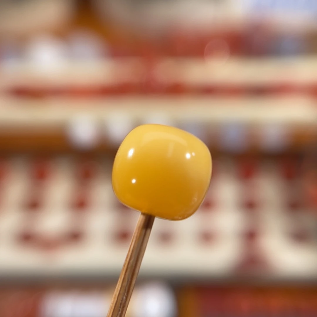 石英质玉（黄龙玉）未镶嵌老型珠10.4x9.5mm 不退换