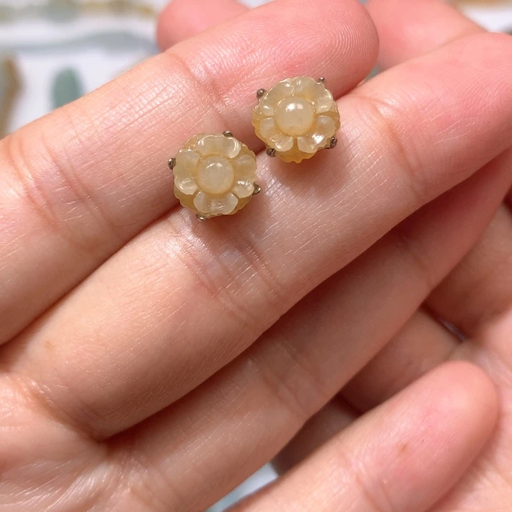 未镶嵌定制翡翠耳饰