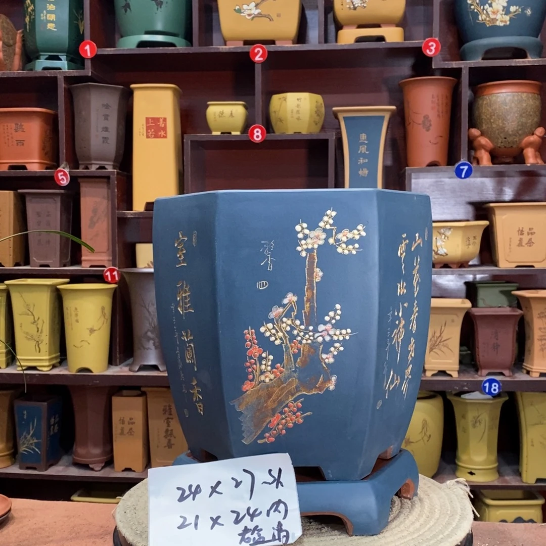 紫砂艺术紫砂花盆