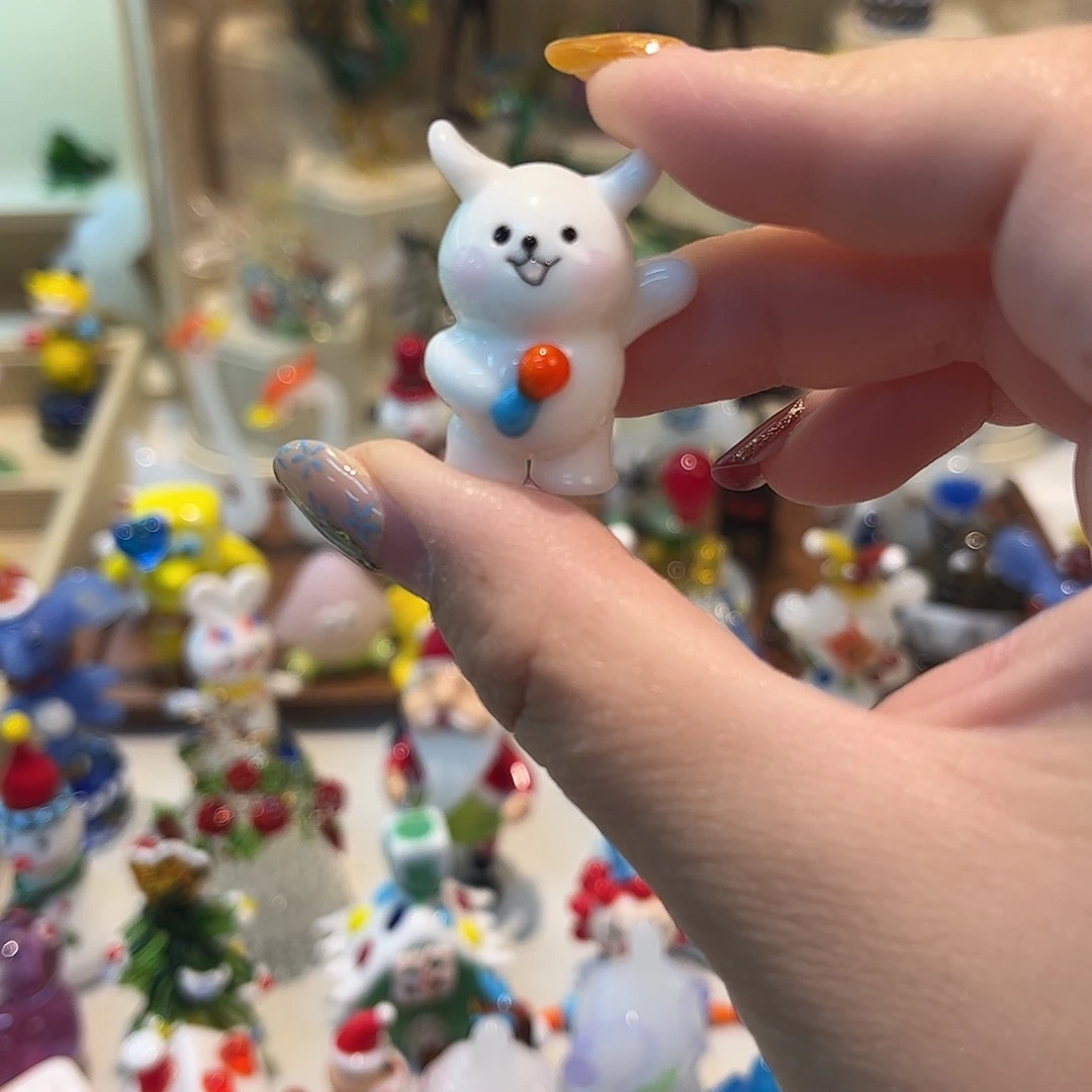 琉璃手工艺品线条小狗