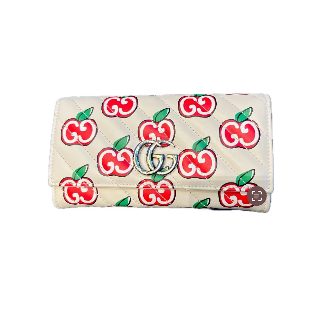 95新 GUCCI/古驰 Gucci古驰小苹果钱包