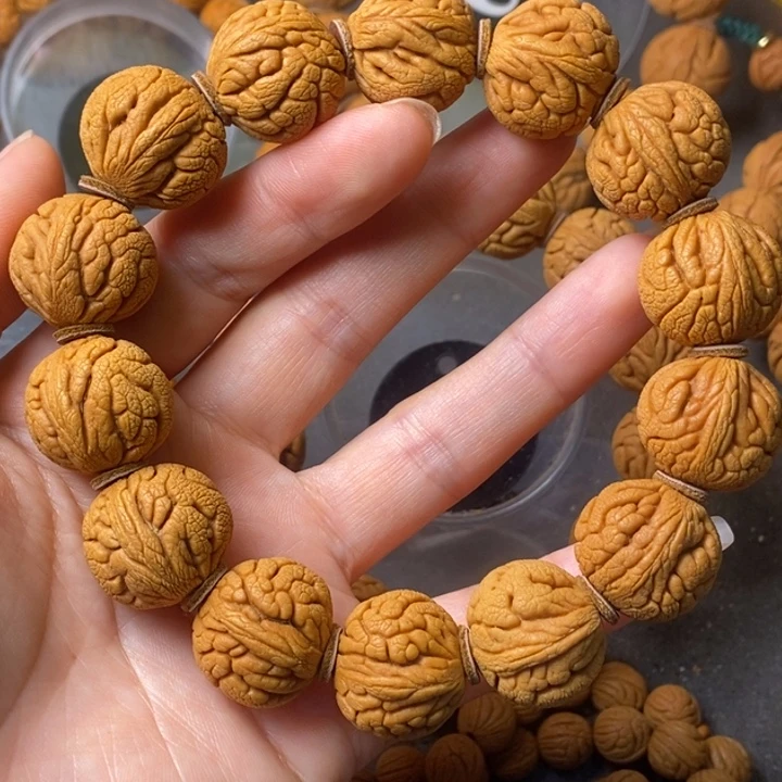 文玩核桃手串秦岭野生龙纹桃核21