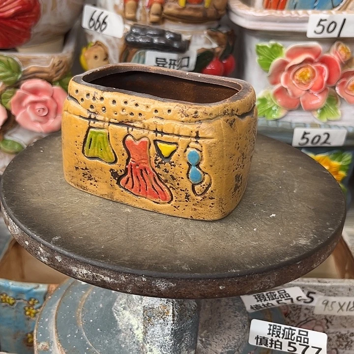 粗陶材质多肉花盆