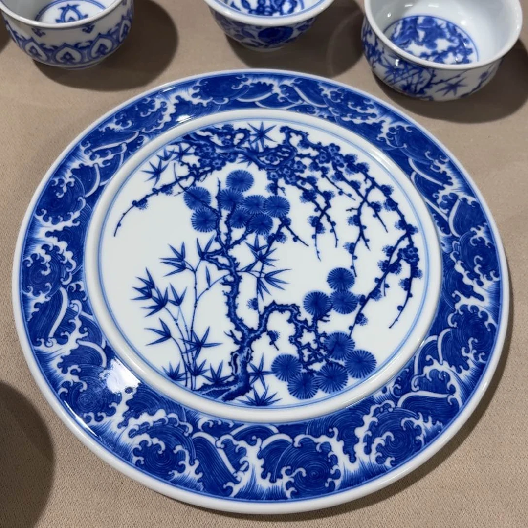 柴窑岁寒三友壶承