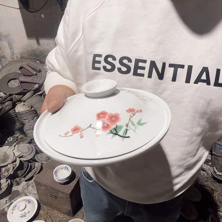 瓷片景德镇陶瓷红梅和和器1只