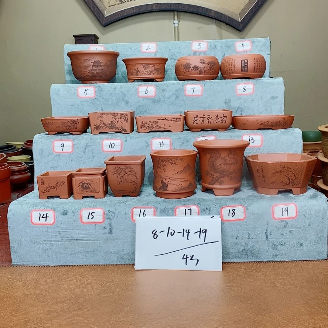 紫砂花盆续*我在看书