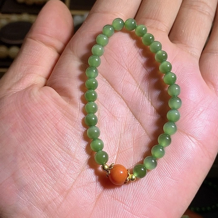 【闪购商品】未镶嵌手串和田玉（碧玉）