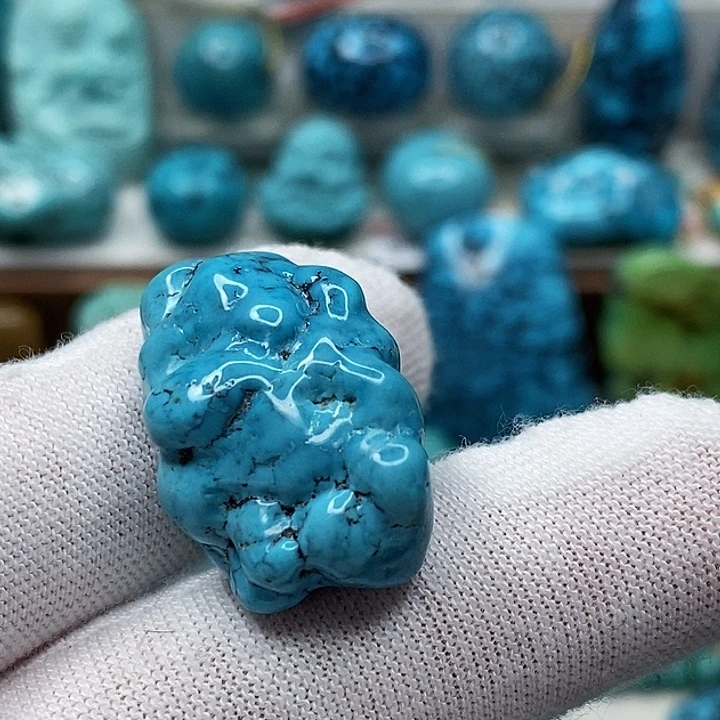 绿松石合金天然原矿 地大质检