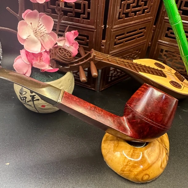 意大利-沙芬一点金石楠木烟斗-七十年代