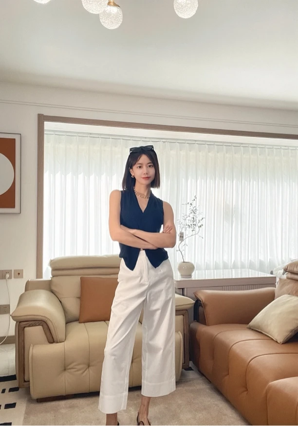 2025新款春夏九分神裤显瘦显高气质休闲高级感