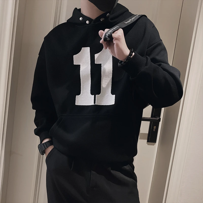 男士卫衣连帽春季2025新款爆款字母贴布痞帅长袖打底潮牌男装外套