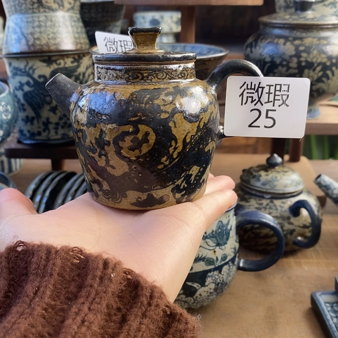 ****仔陶手工手绘青花高温陶瓷