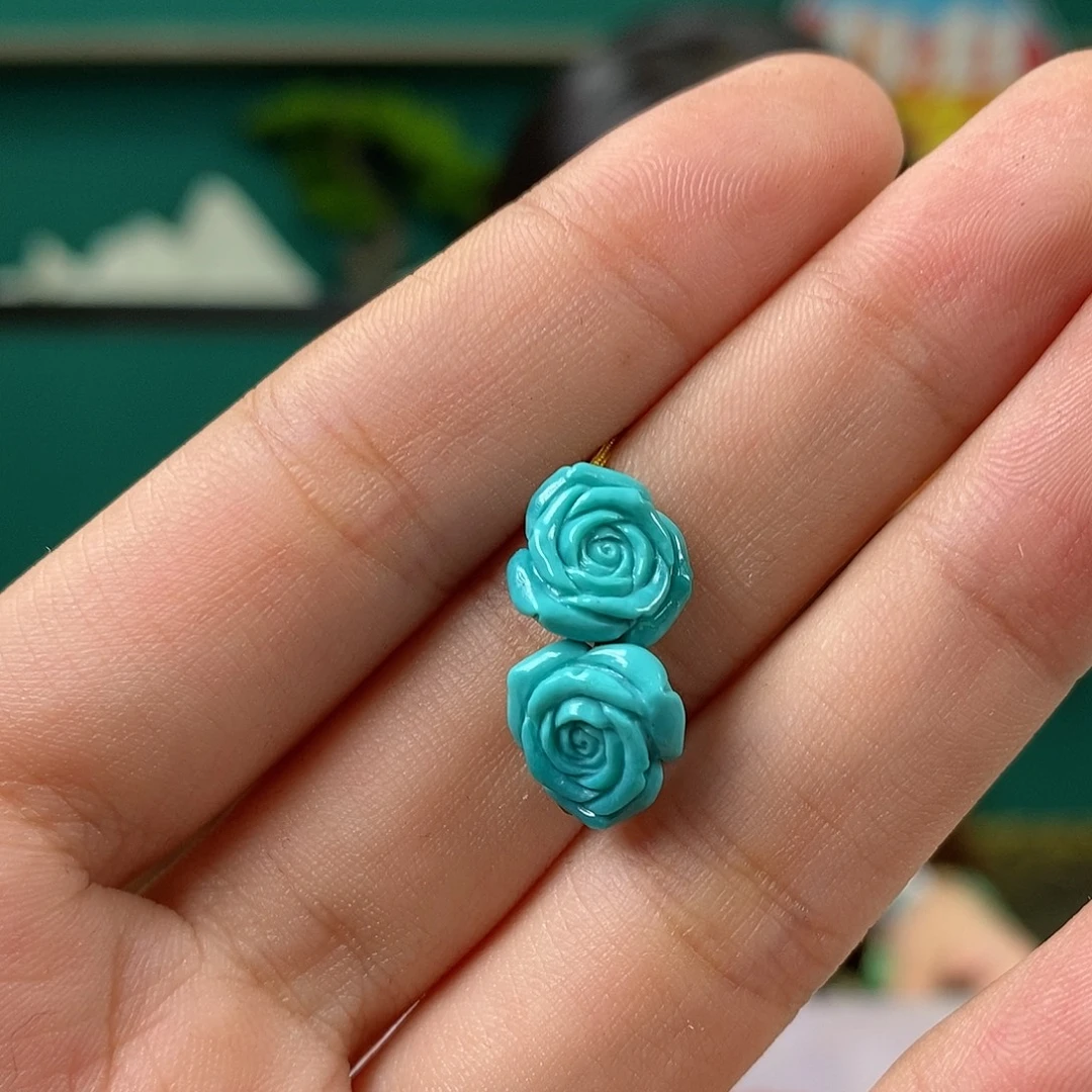 茶***୨绿松石未镶嵌珠宝奇石