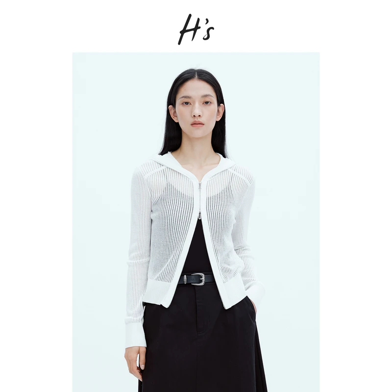 【商场同款】H'S亚麻针织衫25夏新款干爽透气轻薄上衣112505102149