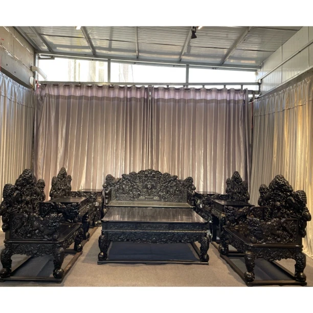 古典仿古家具非洲紫檀木绍氏紫檀雕狮子沙发实木传统榫卯结构客厅