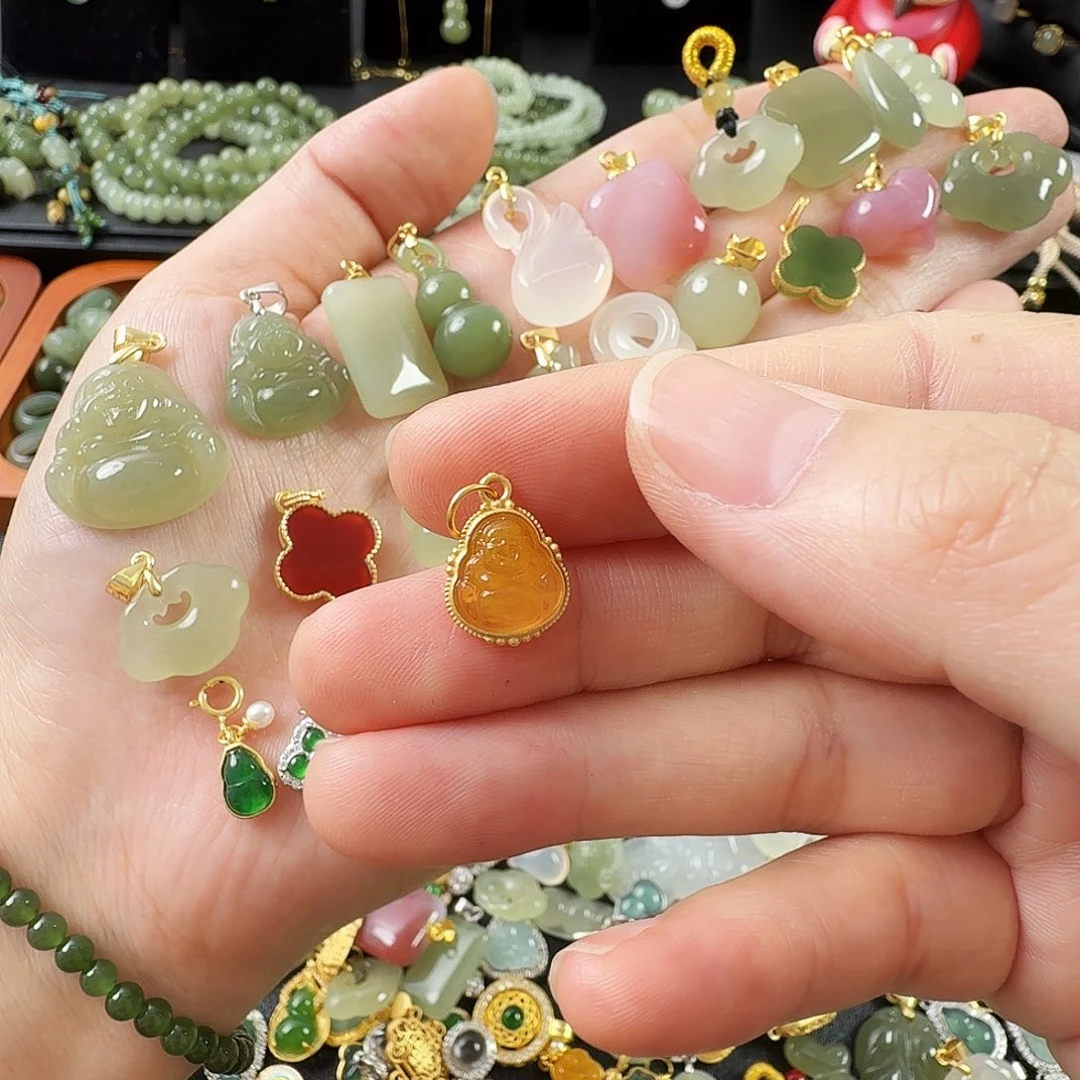 琥珀银S925镶嵌颈饰