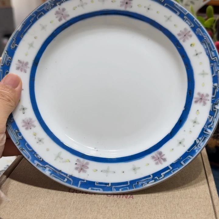 醴陵釉下手绘环球款盘子19厘米微瑕