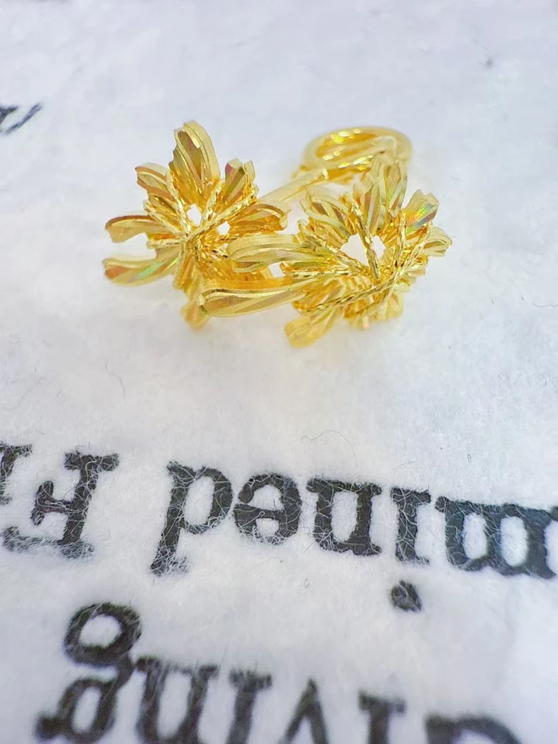 金囍库时尚黄金足金精品工艺烟花精美清新