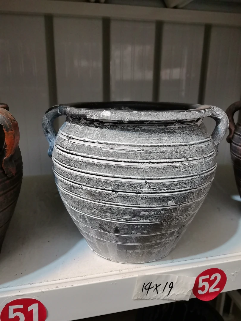 口径19高度20复古粗陶花盆大口径透气多肉植物陶罐摆件