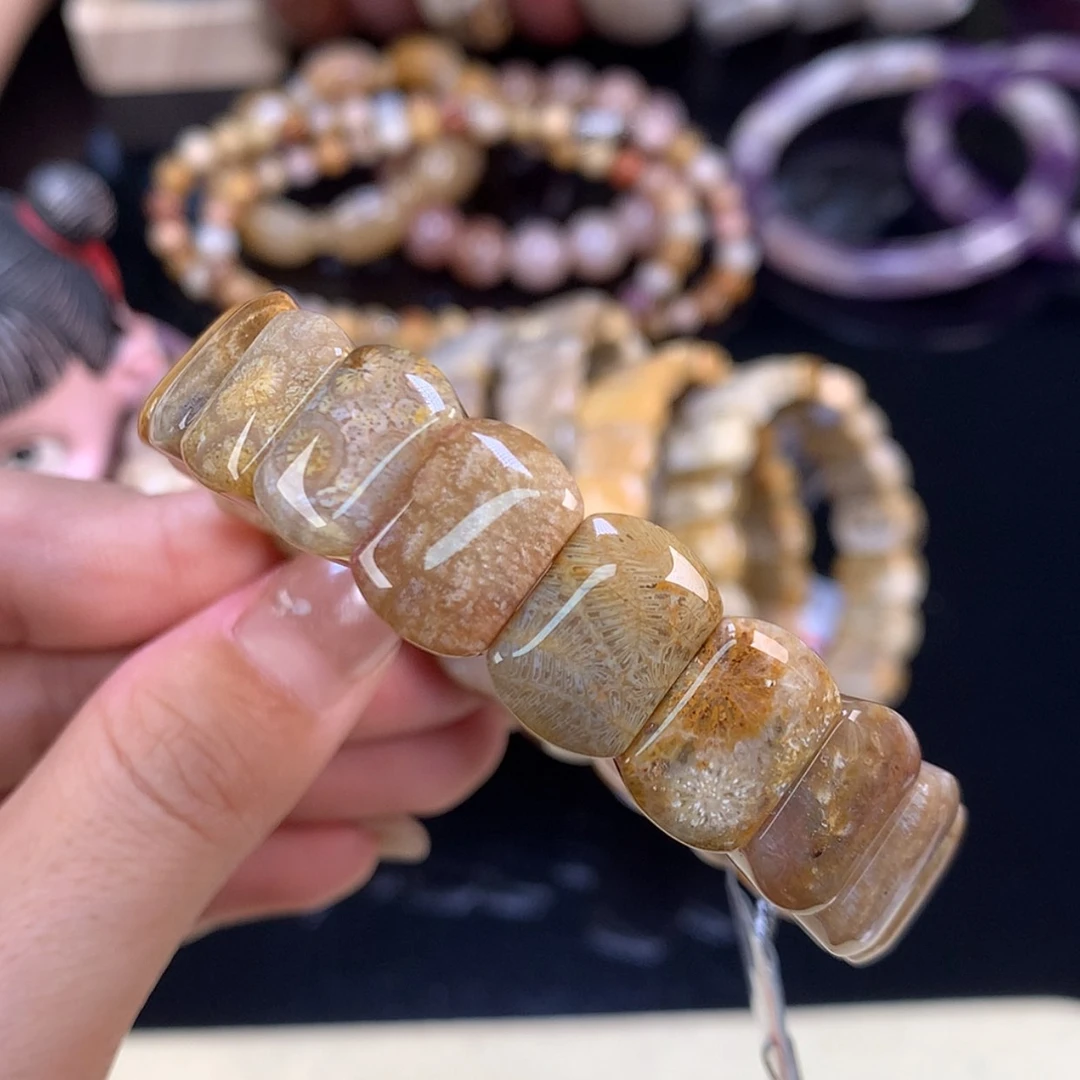 【闪购商品】颈饰未镶嵌硅化珊瑚（珊瑚玉）福利手牌（32号）