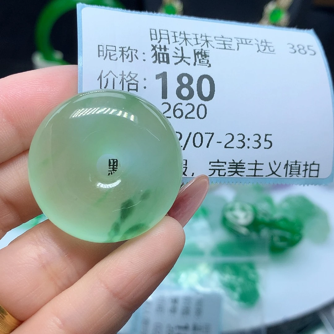 翡翠吊坠(赠链)未镶嵌猫*鹰