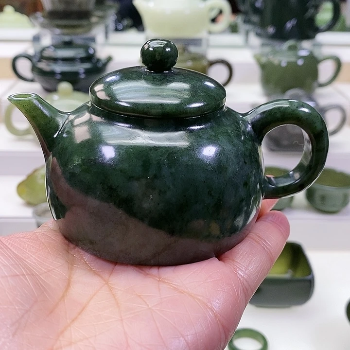 未镶嵌和田玉挂件茶壶130ml