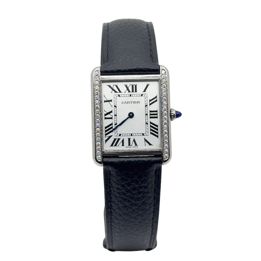 95新 Cartier/卡地亚 坦克/00340/27*34/女士石英表/带扣后配后钻