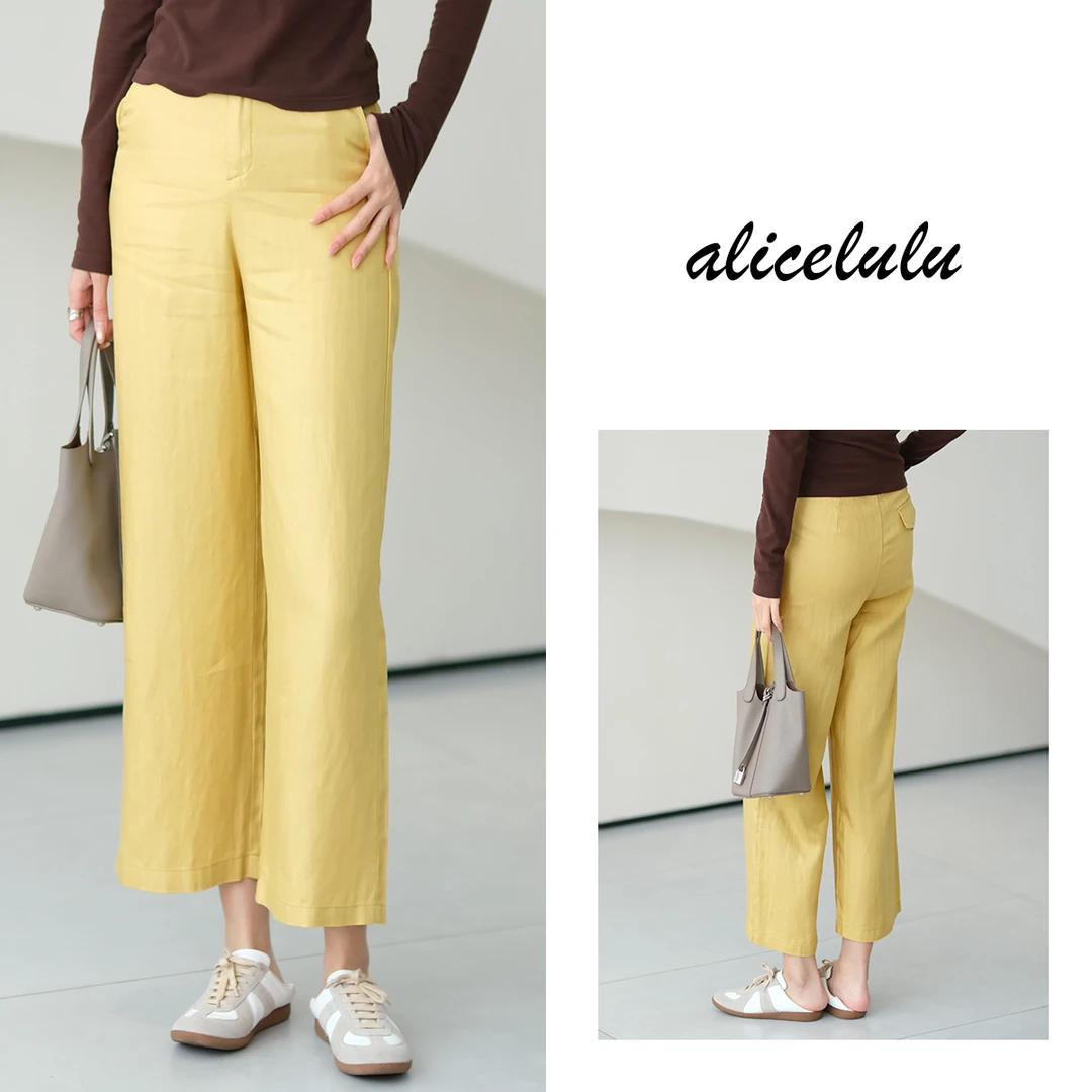 [alicelulu] 显瘦纯色百搭高级感阔腿直筒休闲裤 S622398U