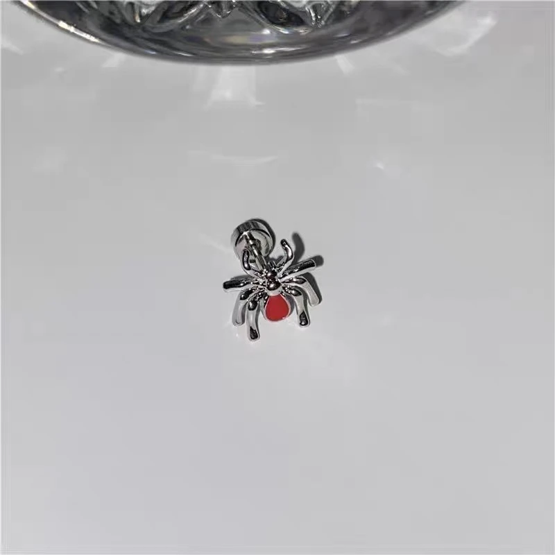 铜合金锆石耳饰 韩版时尚小众红色多款女学生耳钉简约耳饰红色蝴