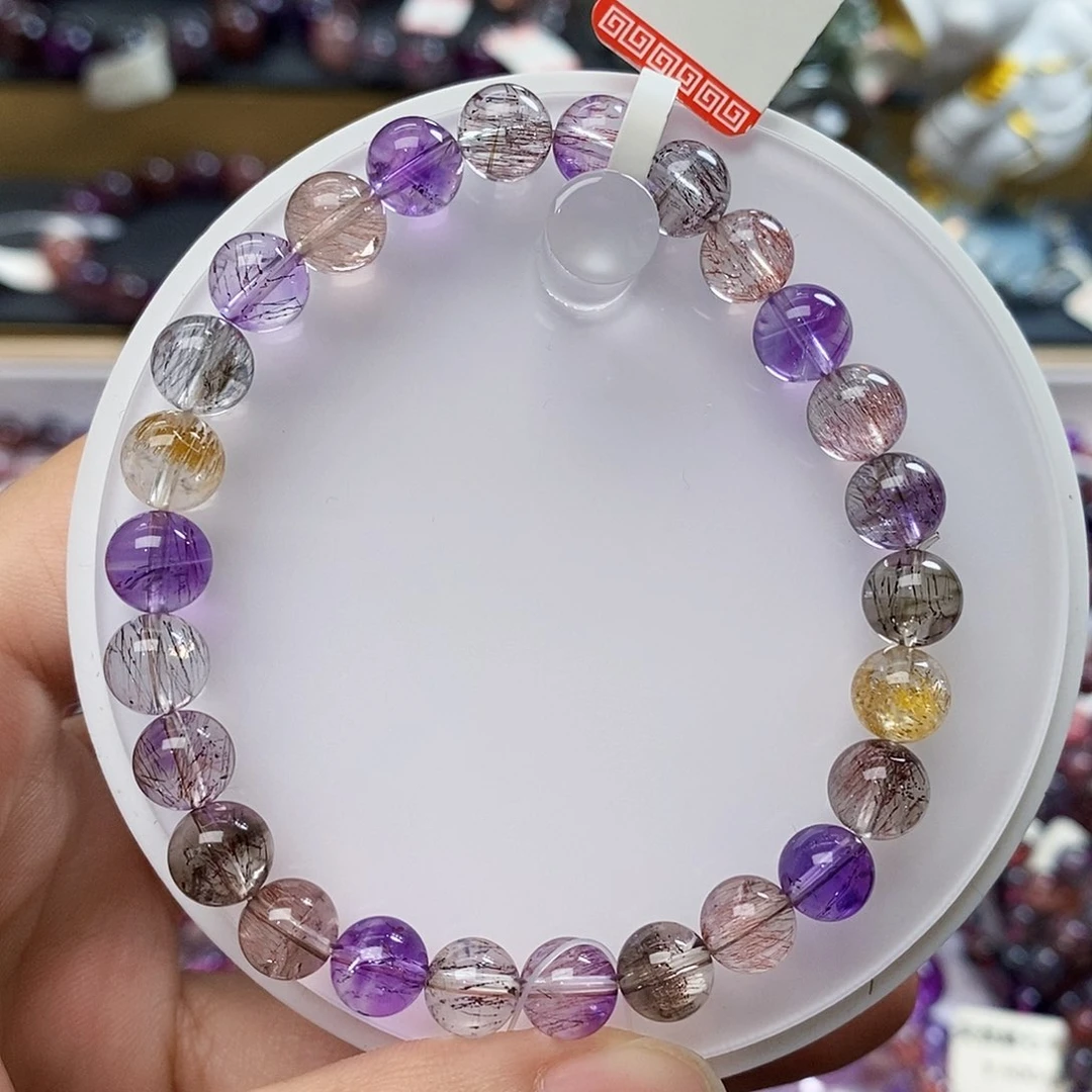 未镶嵌手链水晶稀有色仙女超7m+ V044