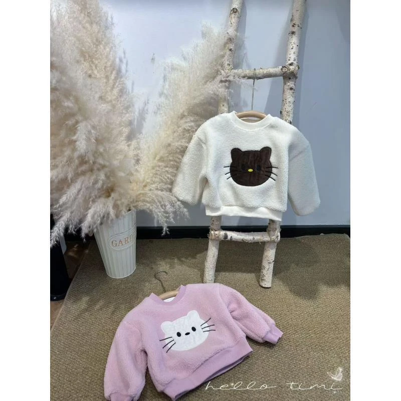【新疆包邮】小童一体绒 KT猫毛毛衣01302