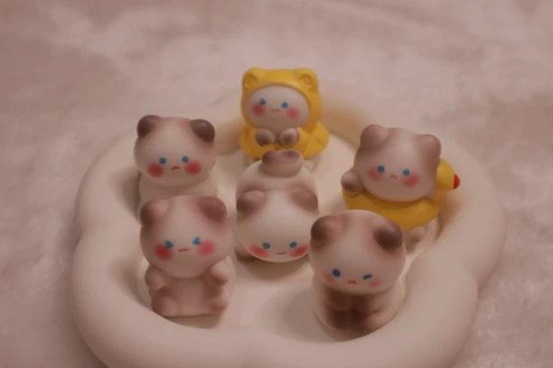 树脂玩具摆件可爱小猫暹罗猫桌面摆件车内摆件