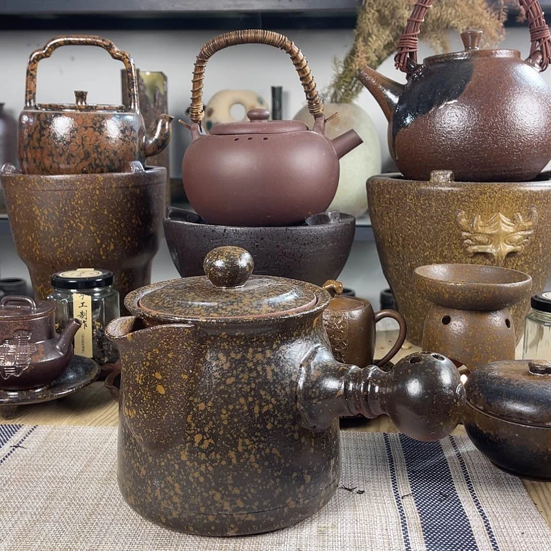 壶紫砂粗陶实用茶壶