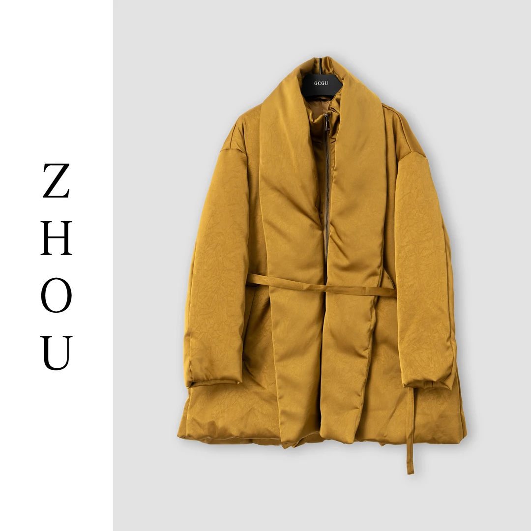 （周哥甄选）姜黄色羽绒外套-32395