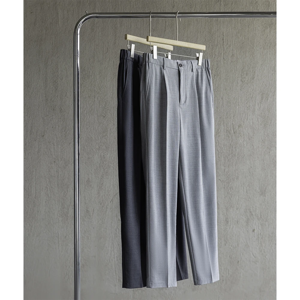 【羊毛亚麻】夏季薄款商务休闲西装裤男士长裤垂感裤子DYP011191KA