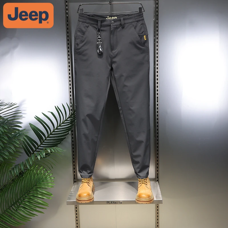 JEEP吉普2025时尚百搭痞帅高能感薄款运动长裤夏季吉普冰丝休闲裤
