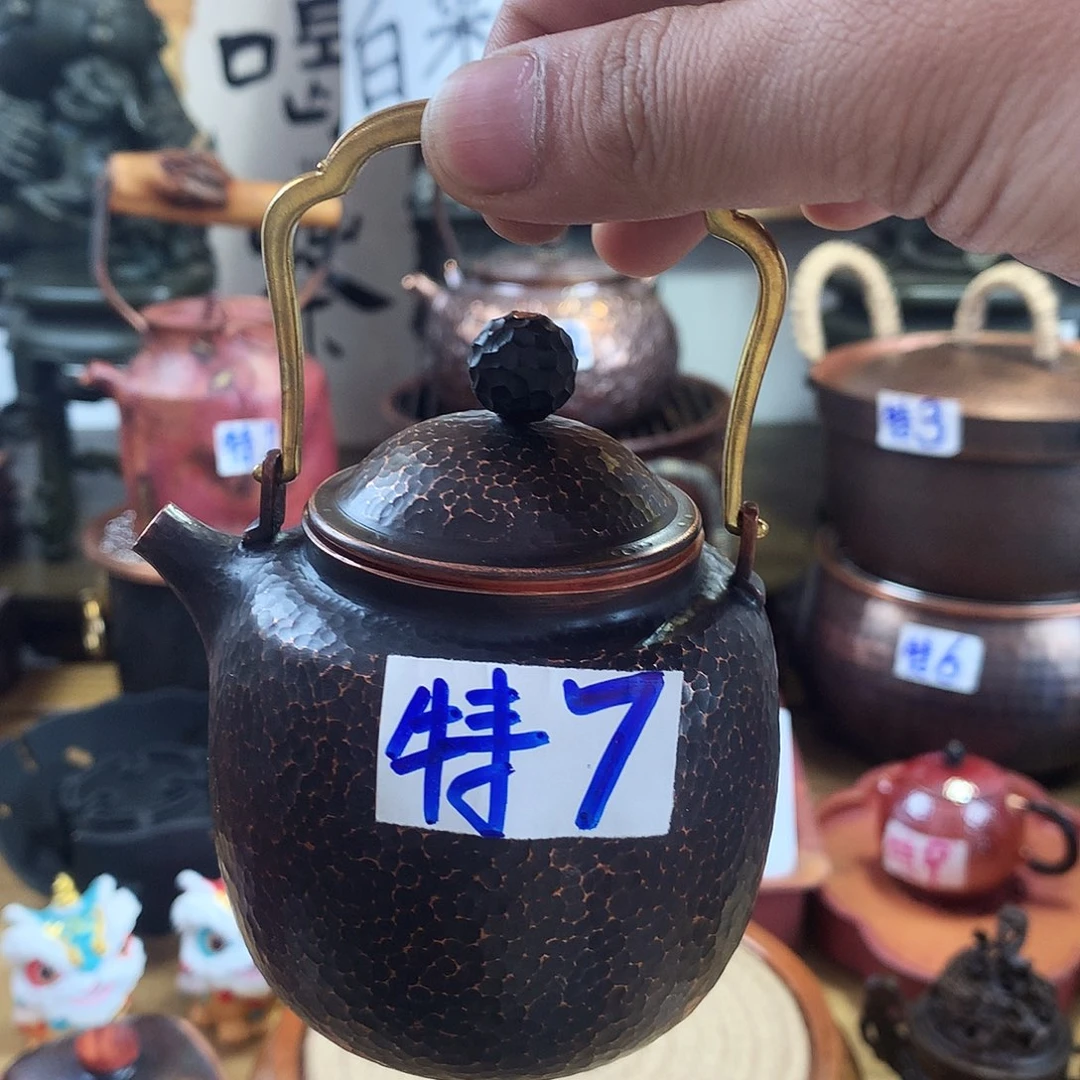 @***婵小黑壶纯铜加厚   黄铜把手精品