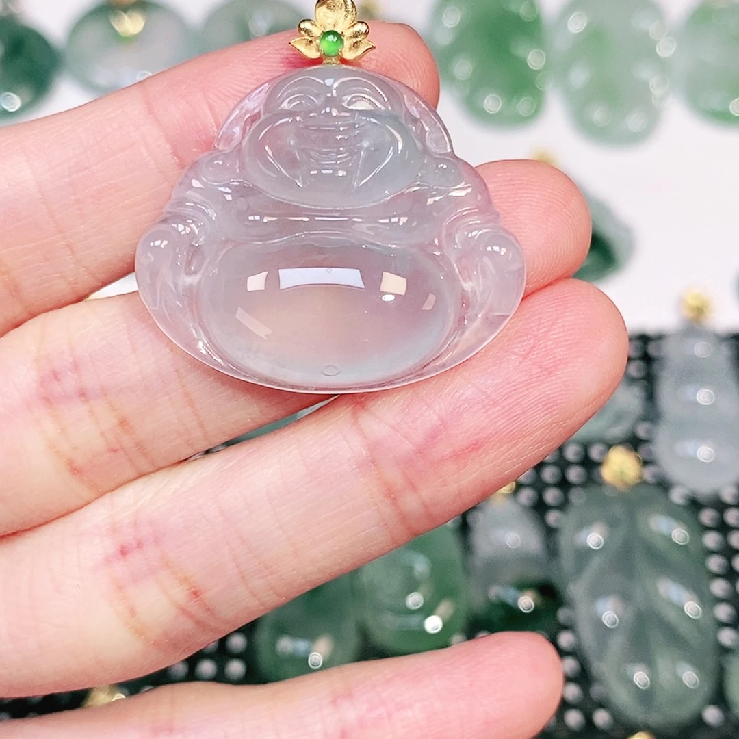 翡翠18K金镶嵌项链