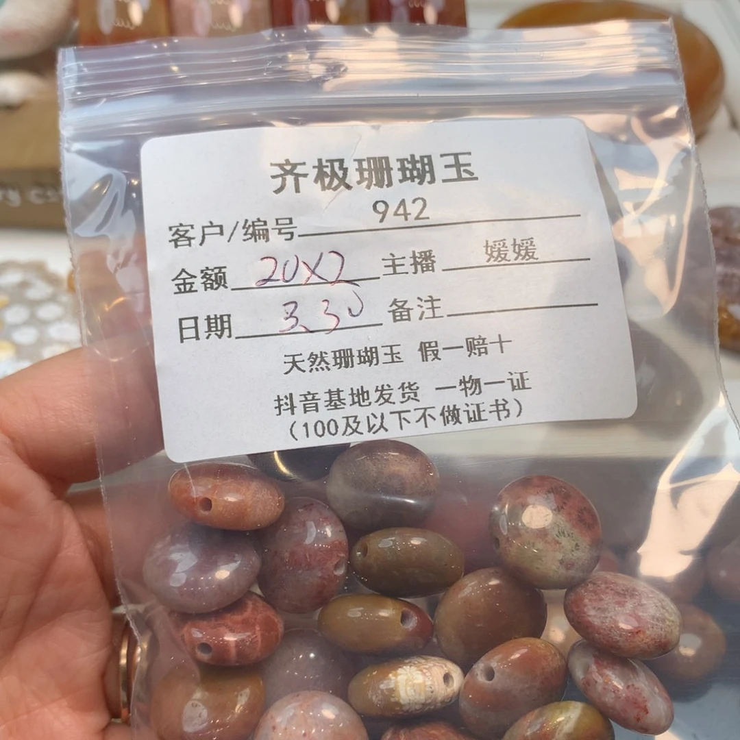 硅化珊瑚（珊瑚玉）未镶嵌颈饰紫*.