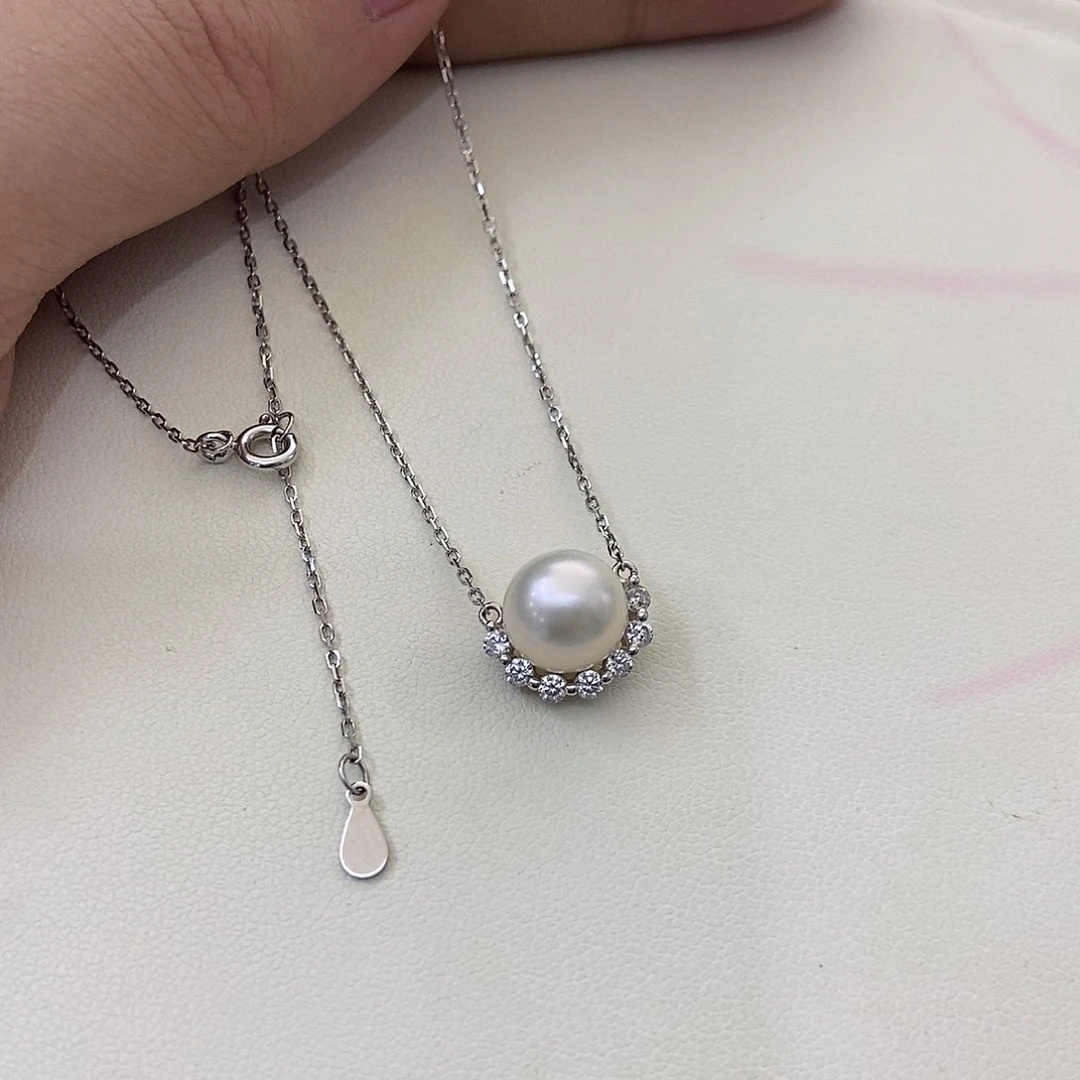 套链银S925镶嵌淡水珍珠