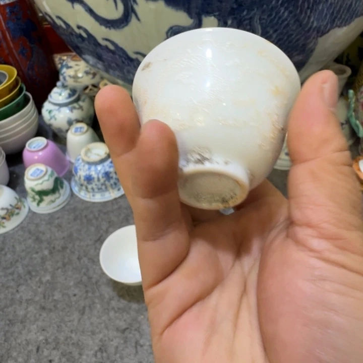 摆件佛*陶瓷工艺品摆件白釉杯子