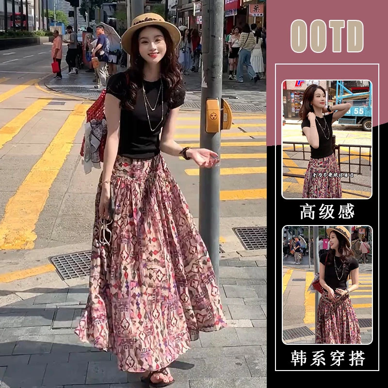 2025新款夏装大方得体穿搭一整套小个子休闲巨好看的两件套装裙女