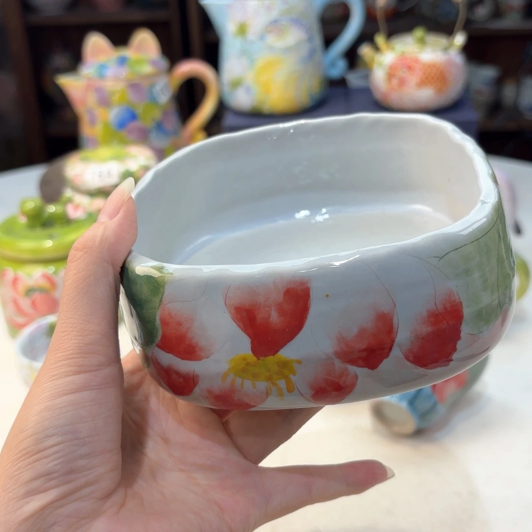 景德镇手绘高温釉下彩陶瓷茶具