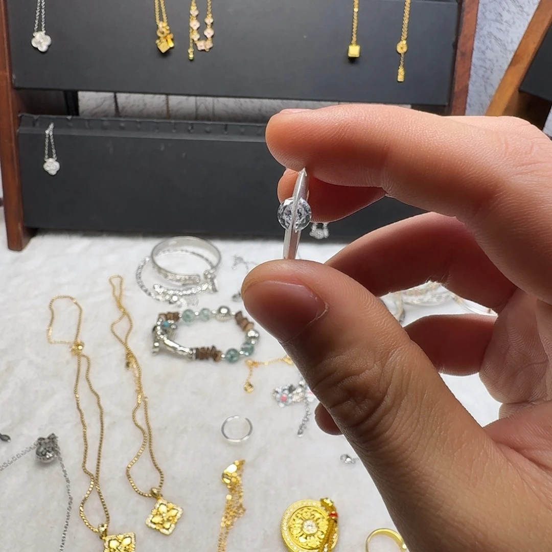 吊坠925银花岗岩太后戒指