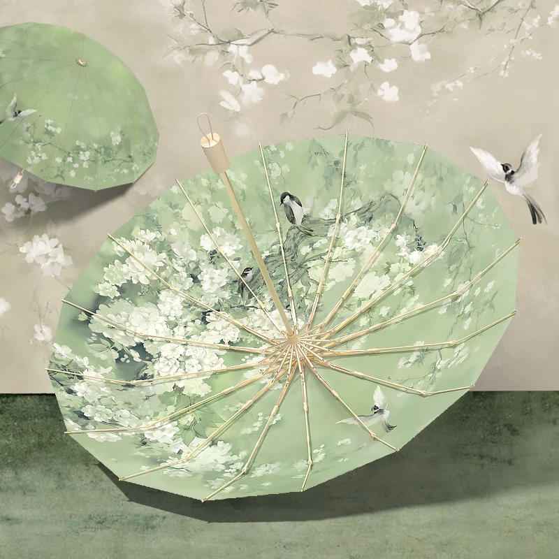 德国高定16骨双层太阳伞女超强防晒防紫外线晴雨两用折叠加大雨伞