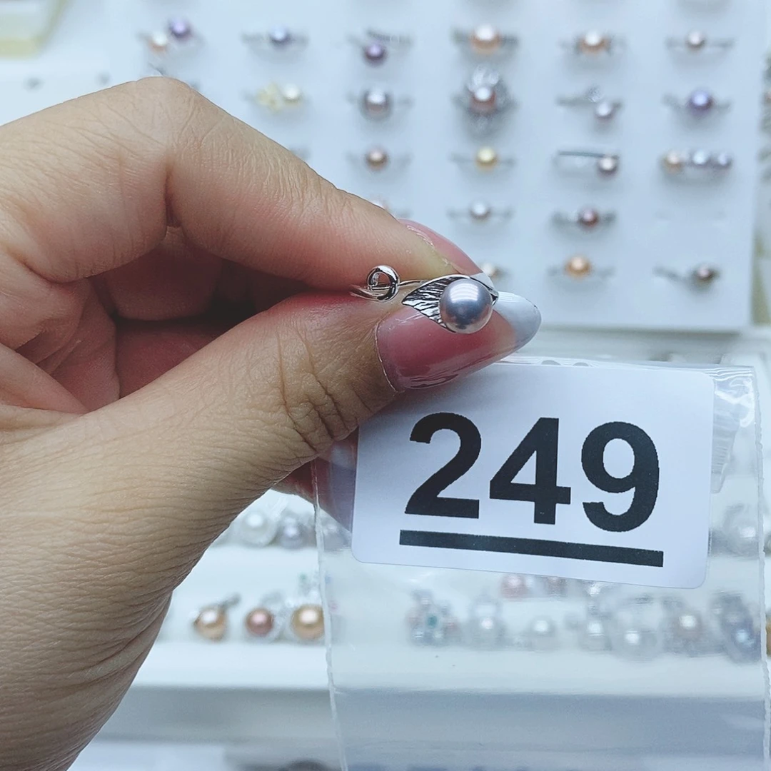 P***a戒指银S925镶嵌淡水珍珠249