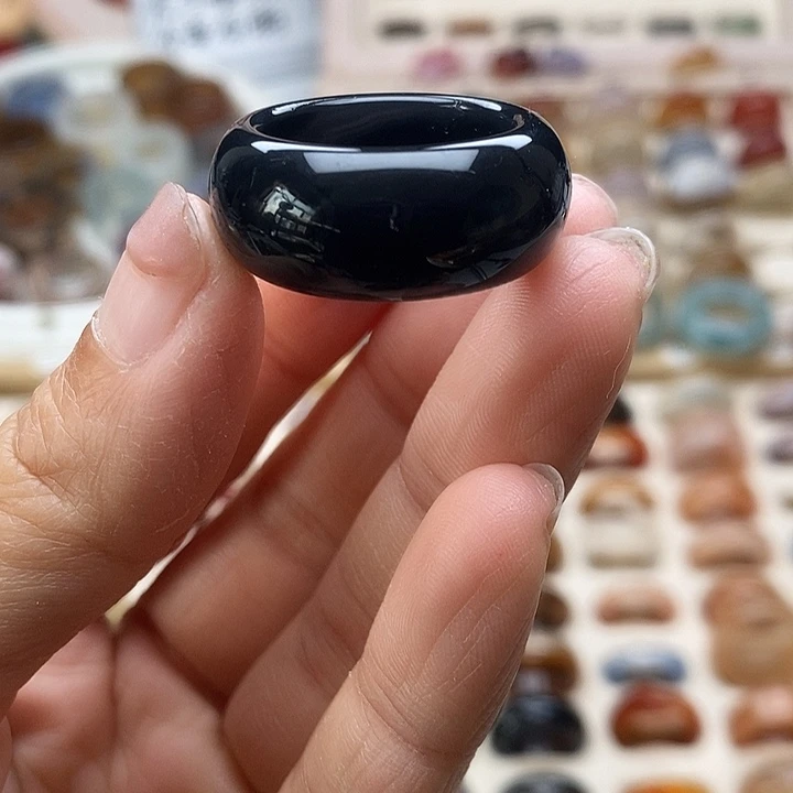 玛瑙/玉髓未镶嵌戒指A 44不退换港21内径19.5